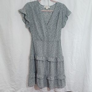 Monteau Floral Midi Dress in Green